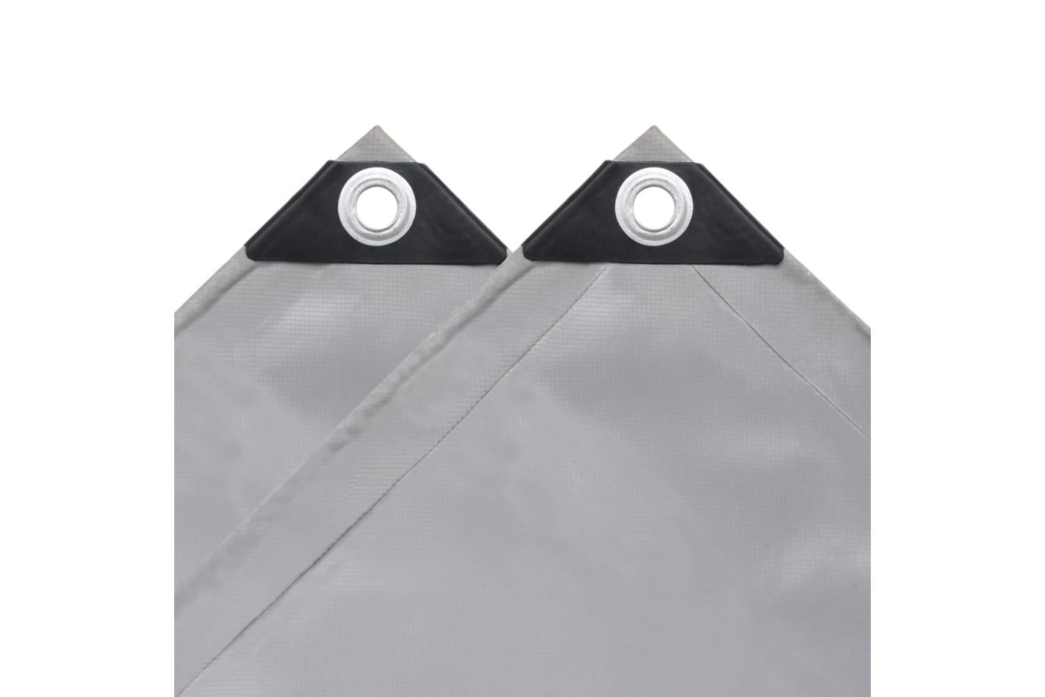 Vidaxl Tarpaulin 650 G/mÂ² 4x4 M Grey-4