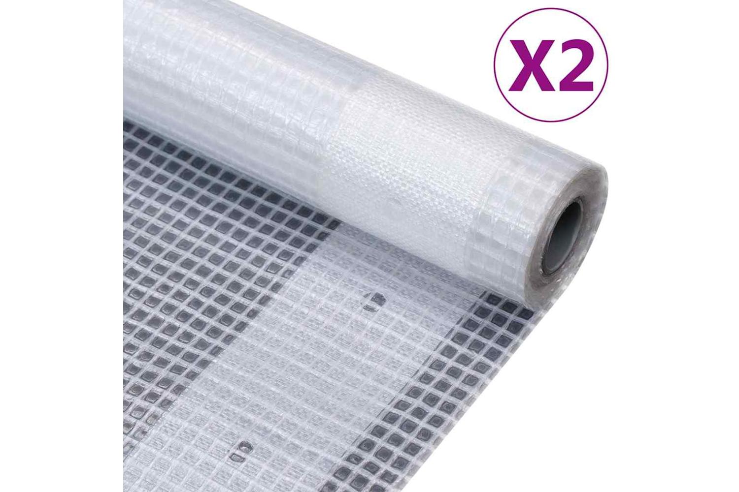 Vidaxl 3082816 Leno Tarpaulins 2 Pcs 260 G/mâ² 2x15 M White
