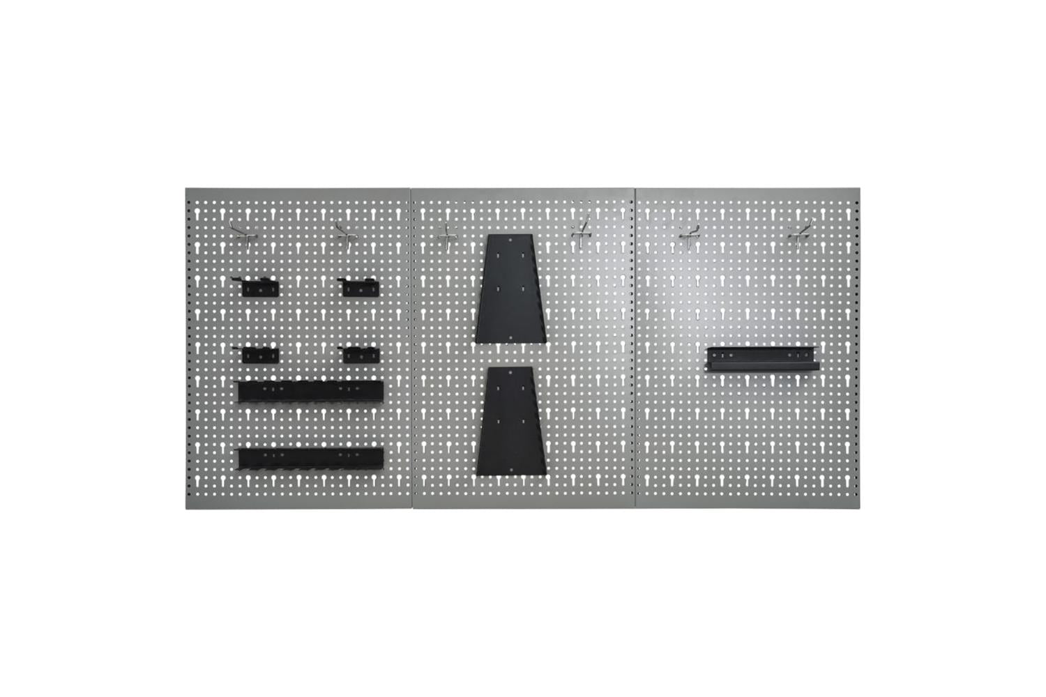 vidaXL 145351 Wall-mounted Peg Boards 3 Pcs 40x58cm Steel-3
