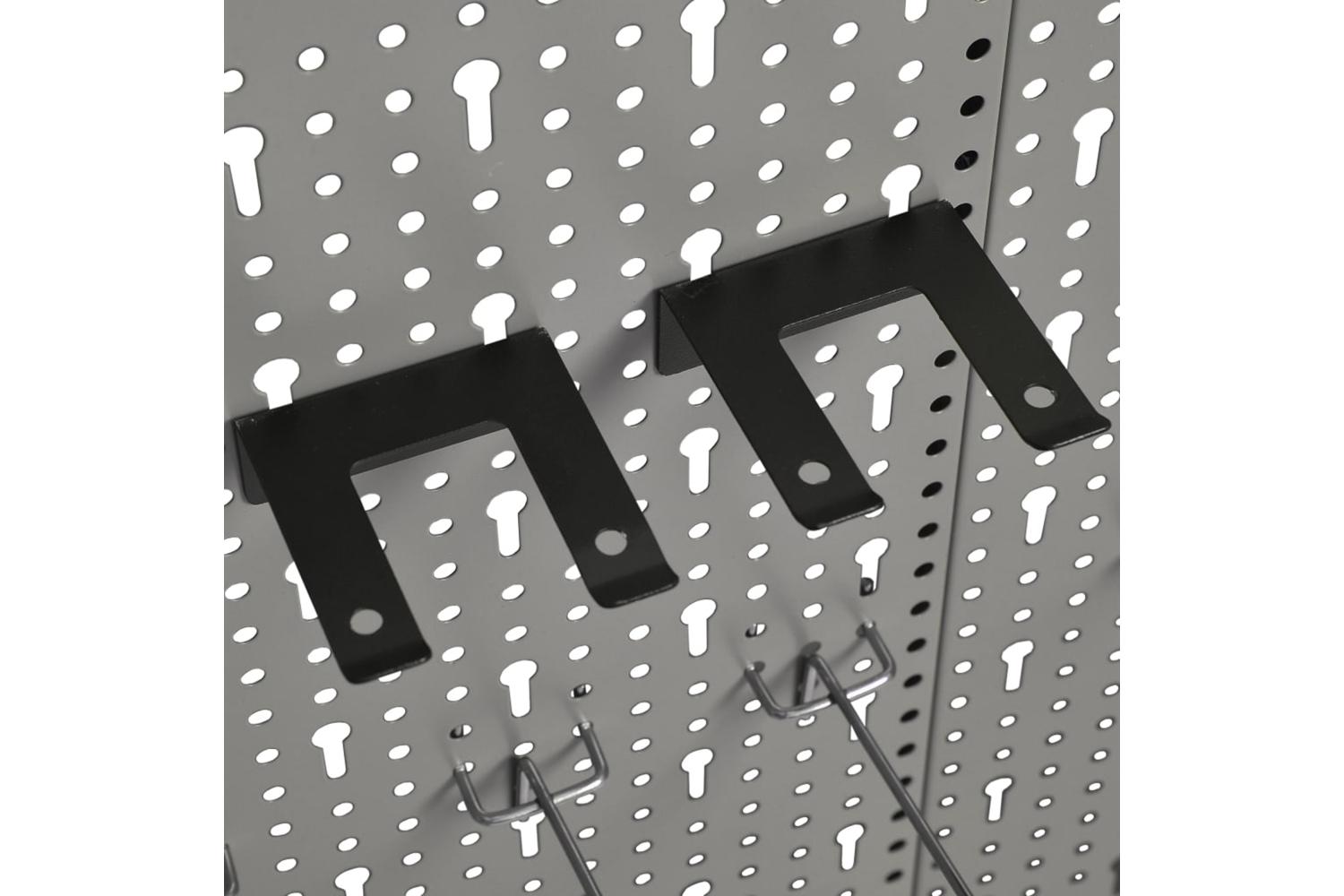 vidaXL 145352 Wall-mounted Peg Boards 4 Pcs 40x58cm Steel-7