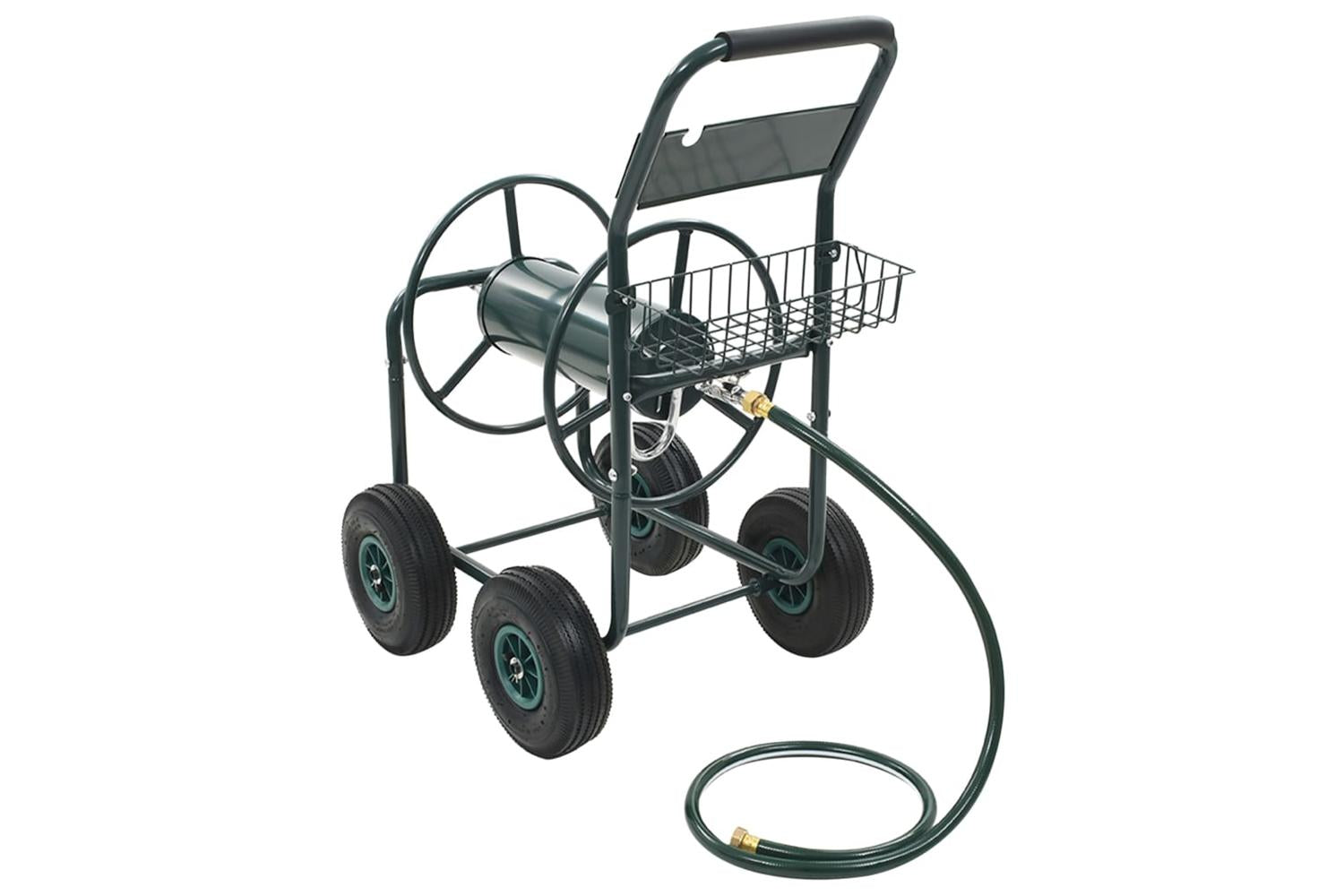 Vidaxl 143777 Garden Hose Trolley With 1/2" Hose Connector 75 M Steel-3
