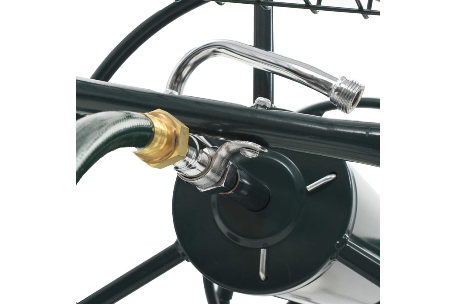 Vidaxl 143777 Garden Hose Trolley With 1/2" Hose Connector 75 M Steel-8
