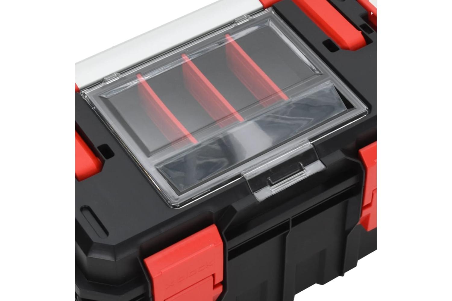 vidaXL 152099 Tool Box Black And Red 45x28x26.5cm-6