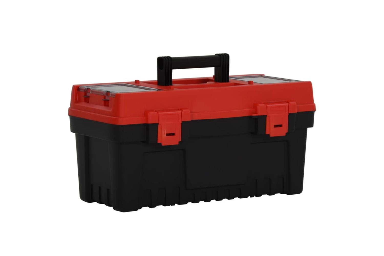 Vidaxl 152103 2 Piece Tool Box Set Black And Red Polypropylene-2
