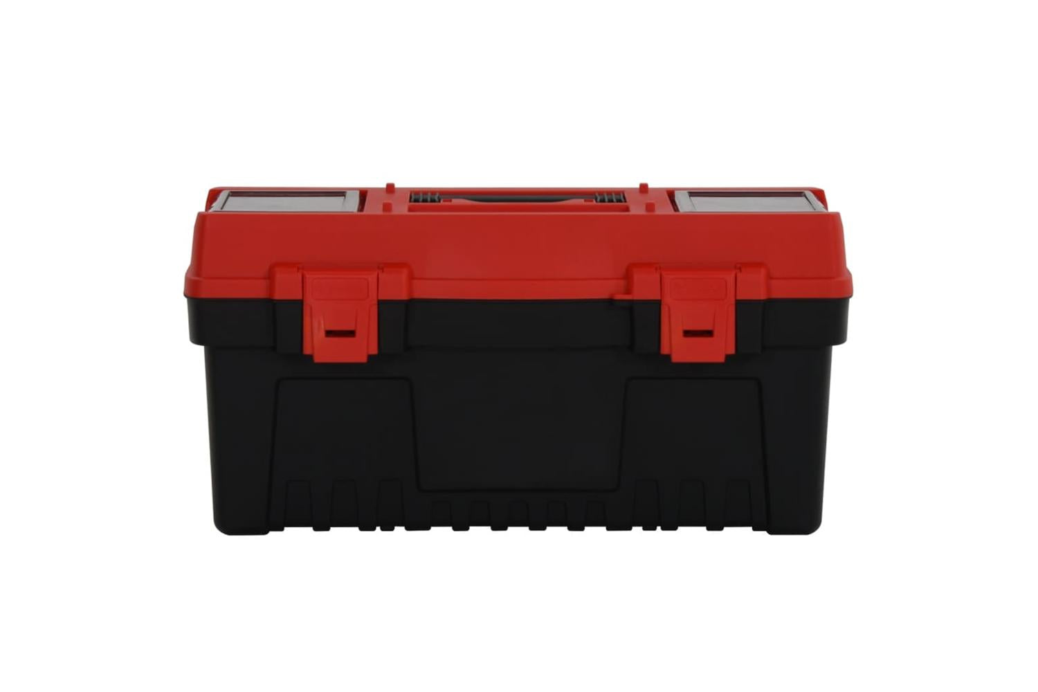 Vidaxl 152103 2 Piece Tool Box Set Black And Red Polypropylene-3