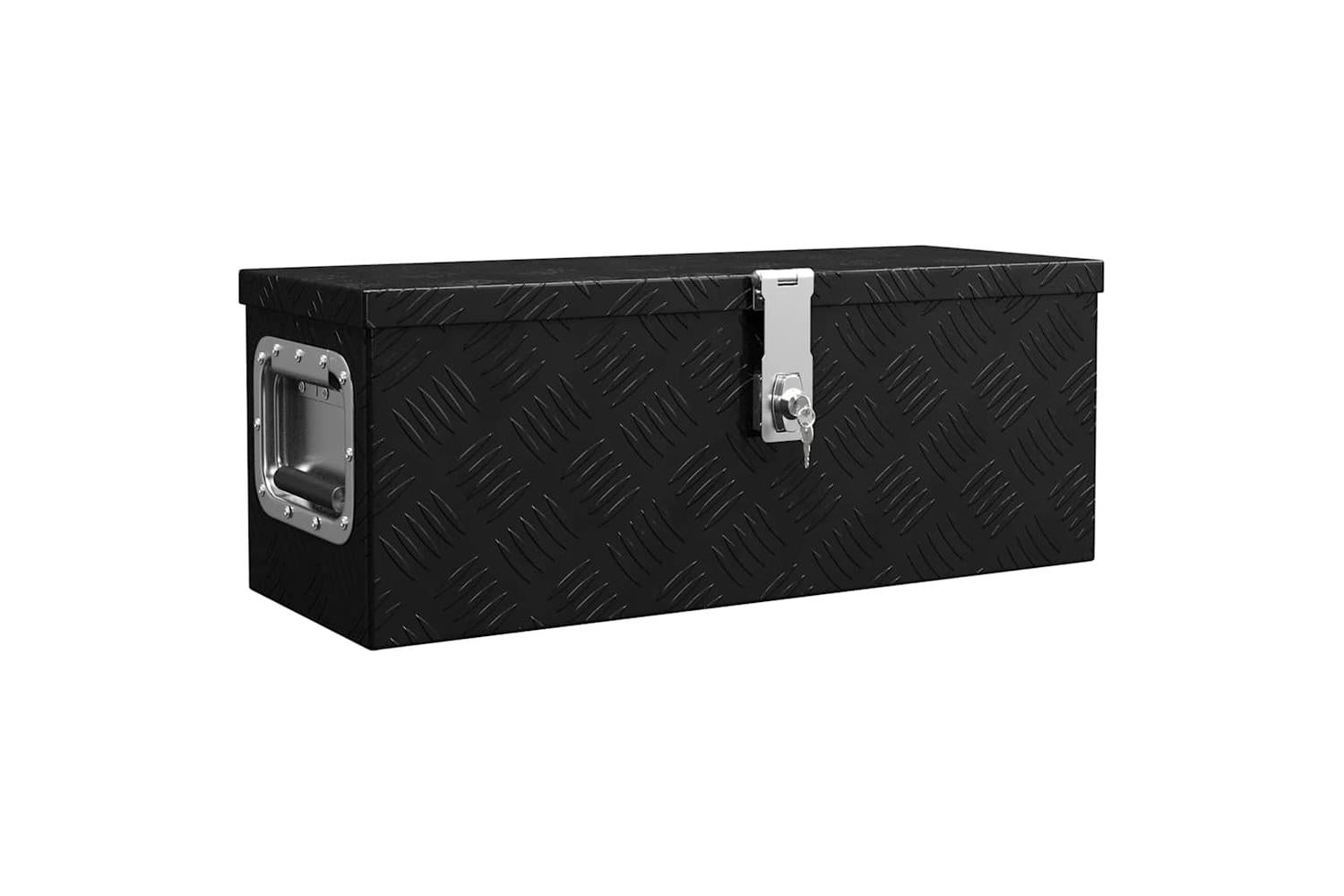 vidaXL 152249 Storage Box Black 60x23.5x23cm Aluminium