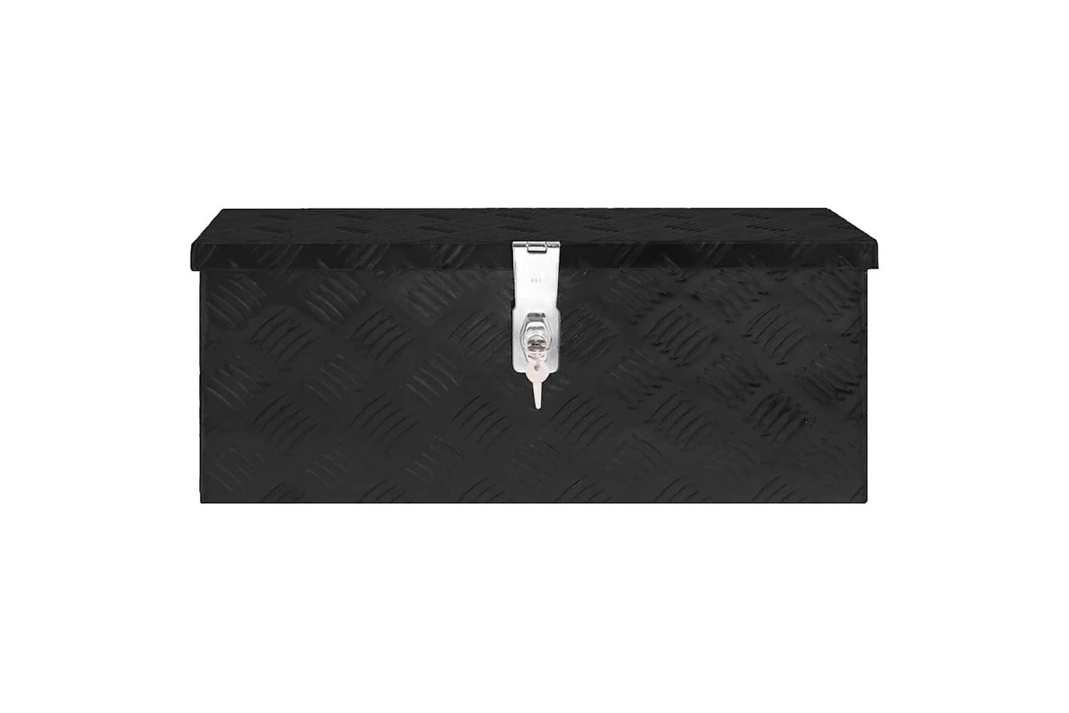 vidaXL 152249 Storage Box Black 60x23.5x23cm Aluminium-3
