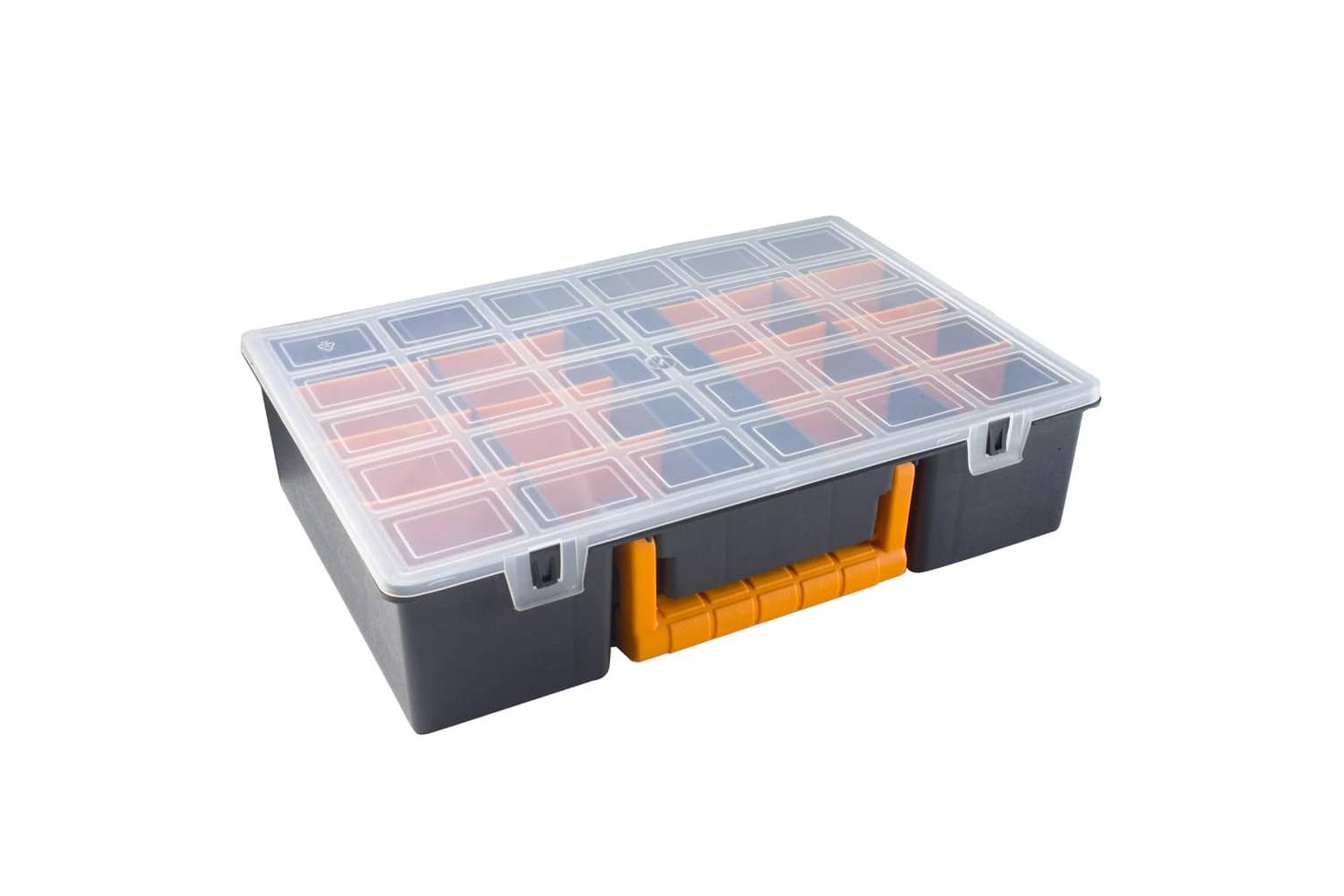 vidaXL 151836 Assortment Boxes 2 Pcs With Removable Dividers 360x250x85mm Pp-2