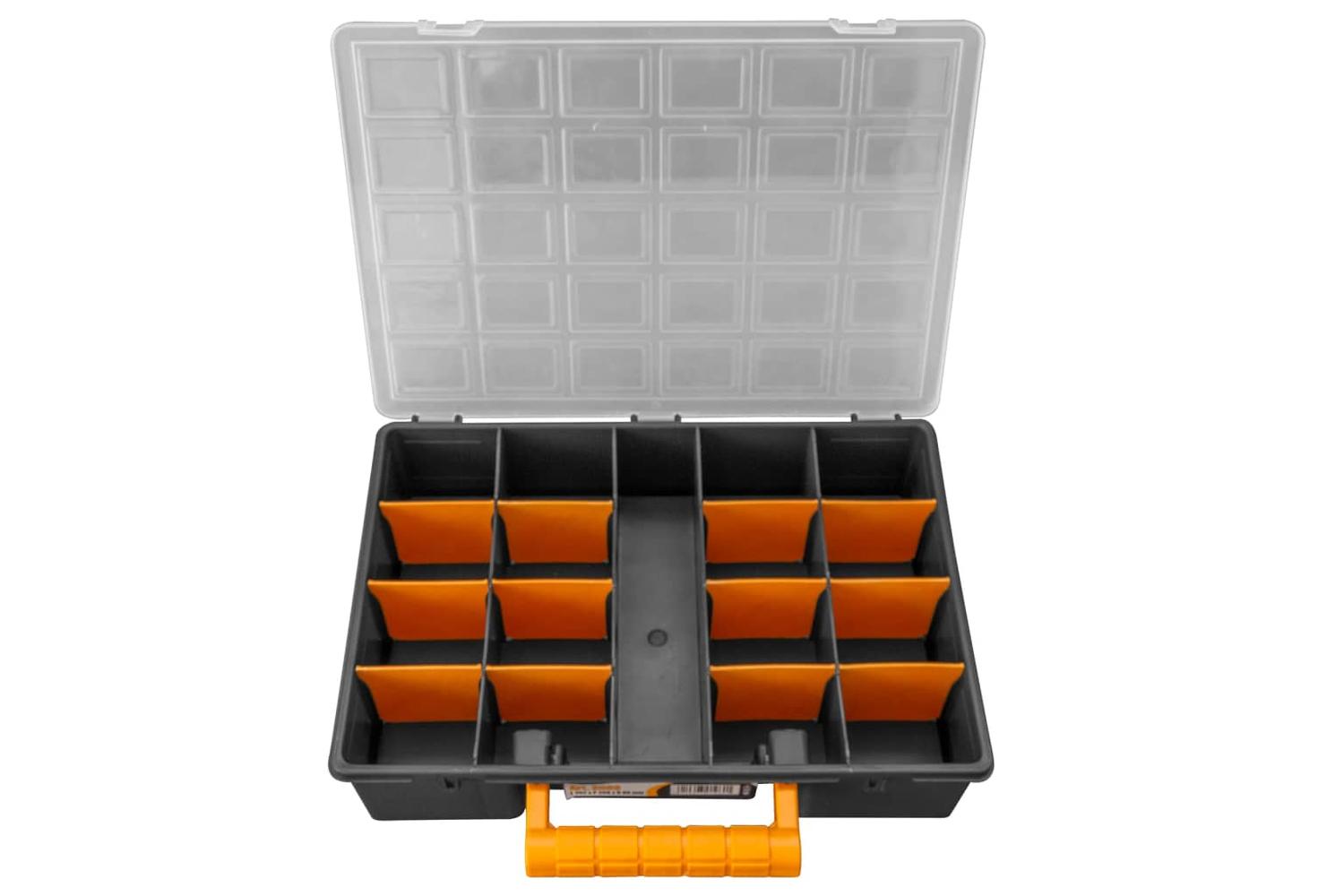 vidaXL 151836 Assortment Boxes 2 Pcs With Removable Dividers 360x250x85mm Pp-5