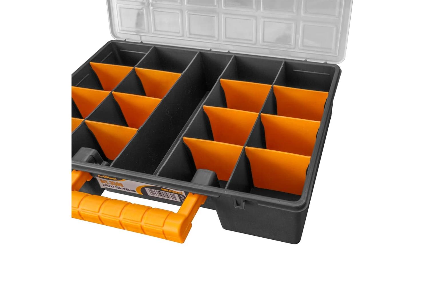 vidaXL 151836 Assortment Boxes 2 Pcs With Removable Dividers 360x250x85mm Pp-7
