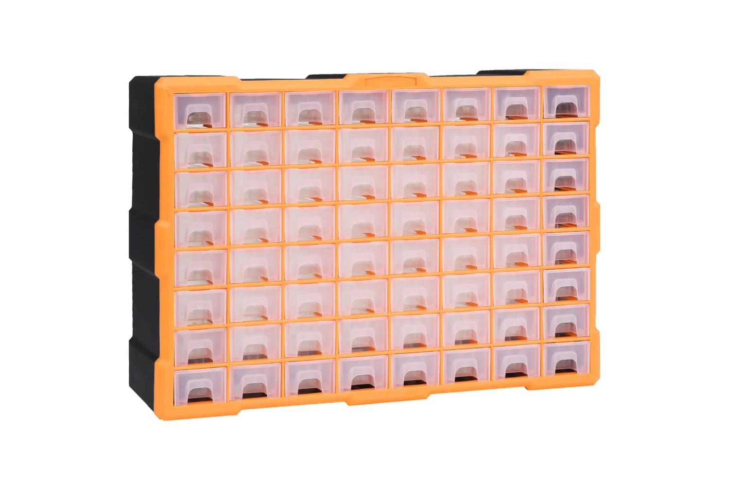 vidaXL 147579 Multi-drawer Organiser With 64 Drawers 52x16x37.5cm