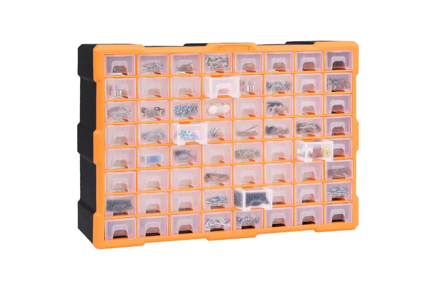 vidaXL 147579 Multi-drawer Organiser With 64 Drawers 52x16x37.5cm-6