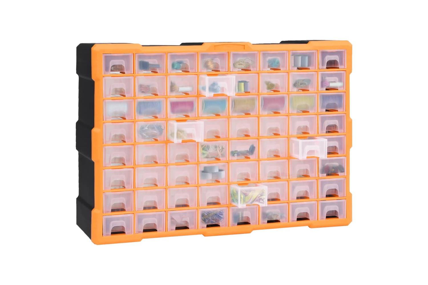 vidaXL 147579 Multi-drawer Organiser With 64 Drawers 52x16x37.5cm-7