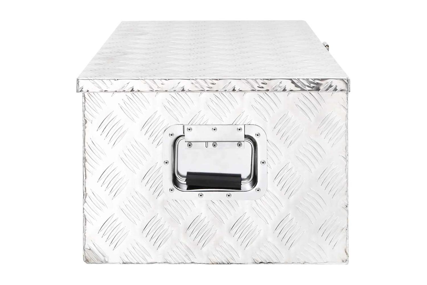 vidaXL 152254 Storage Box Silver 90x47x33.5cm Aluminium-4