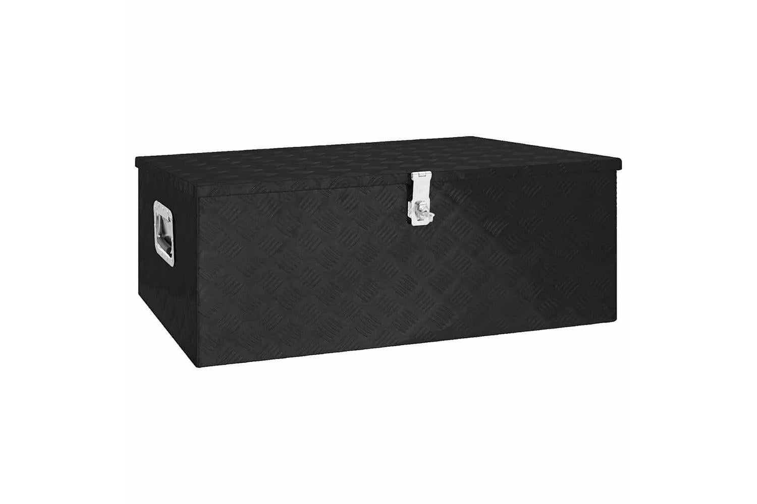 vidaXL 152257 Storage Box Black 100x55x37cm Aluminium