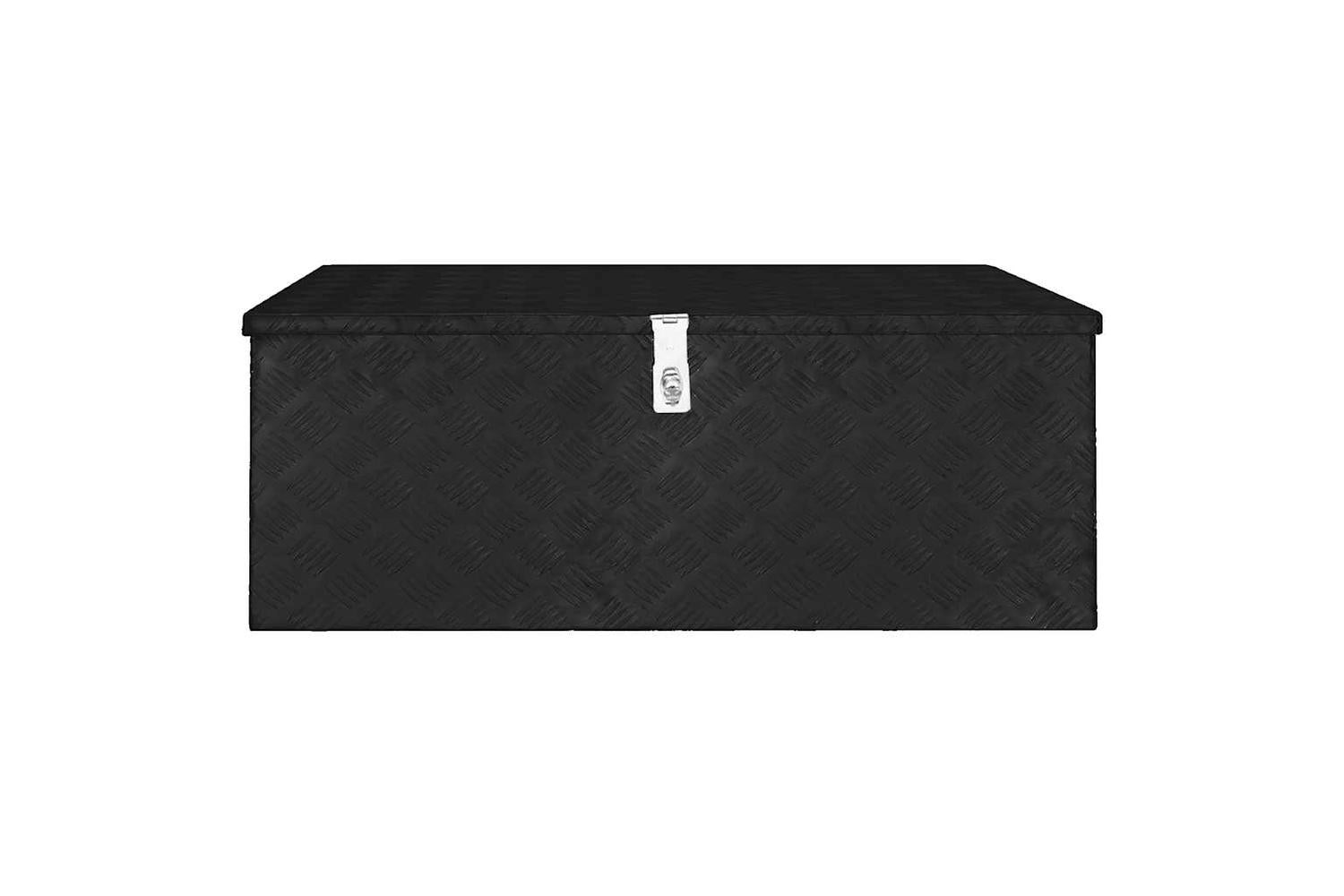 vidaXL 152257 Storage Box Black 100x55x37cm Aluminium-3