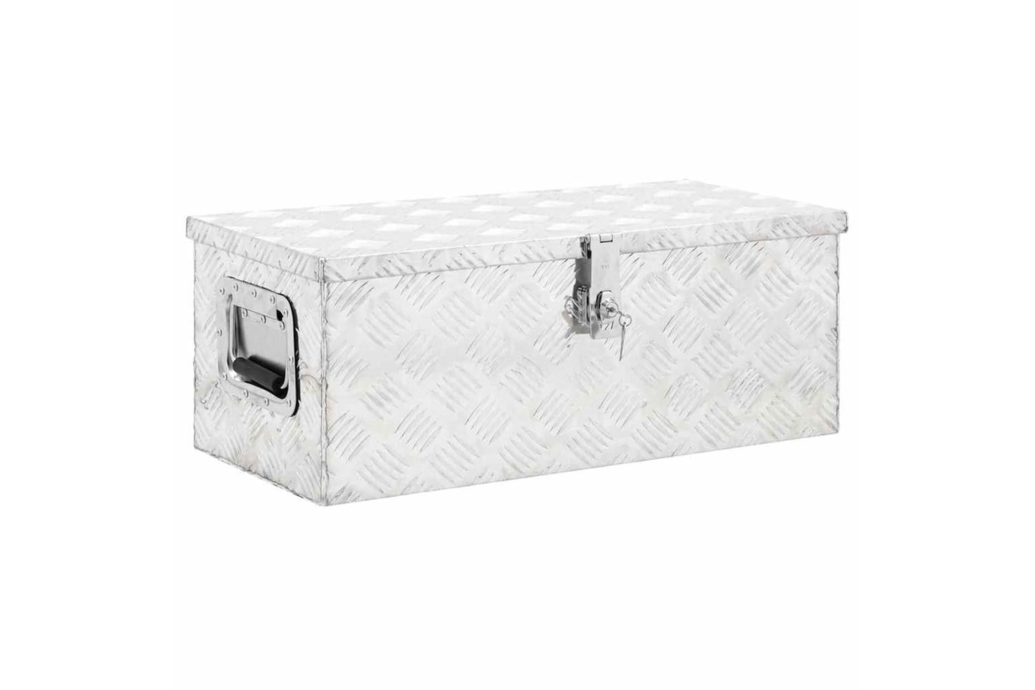 VidaXL 152250 Storage Box Silver 70x31x27cm Aluminium