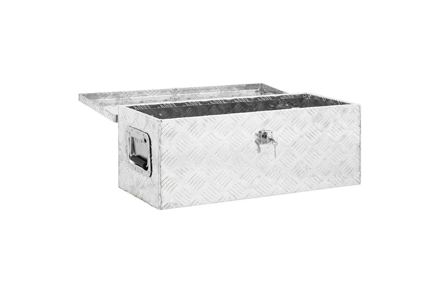 VidaXL 152250 Storage Box Silver 70x31x27cm Aluminium-2