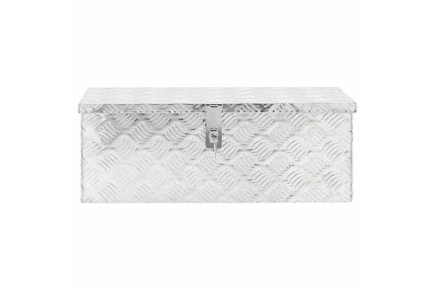 VidaXL 152250 Storage Box Silver 70x31x27cm Aluminium-3
