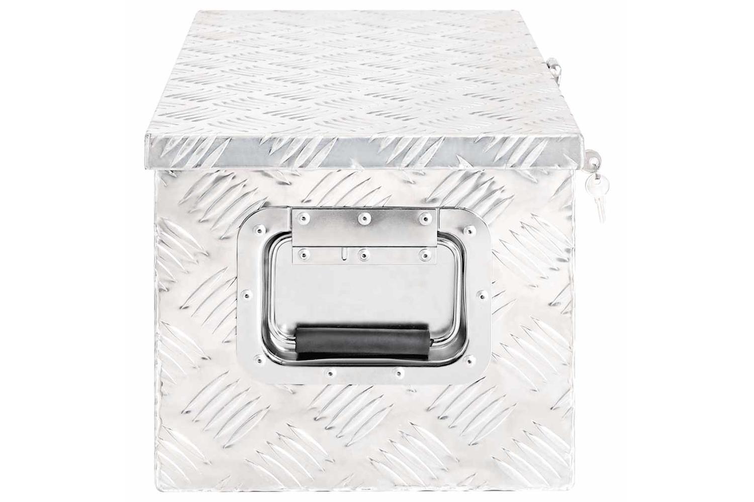 VidaXL 152250 Storage Box Silver 70x31x27cm Aluminium-4