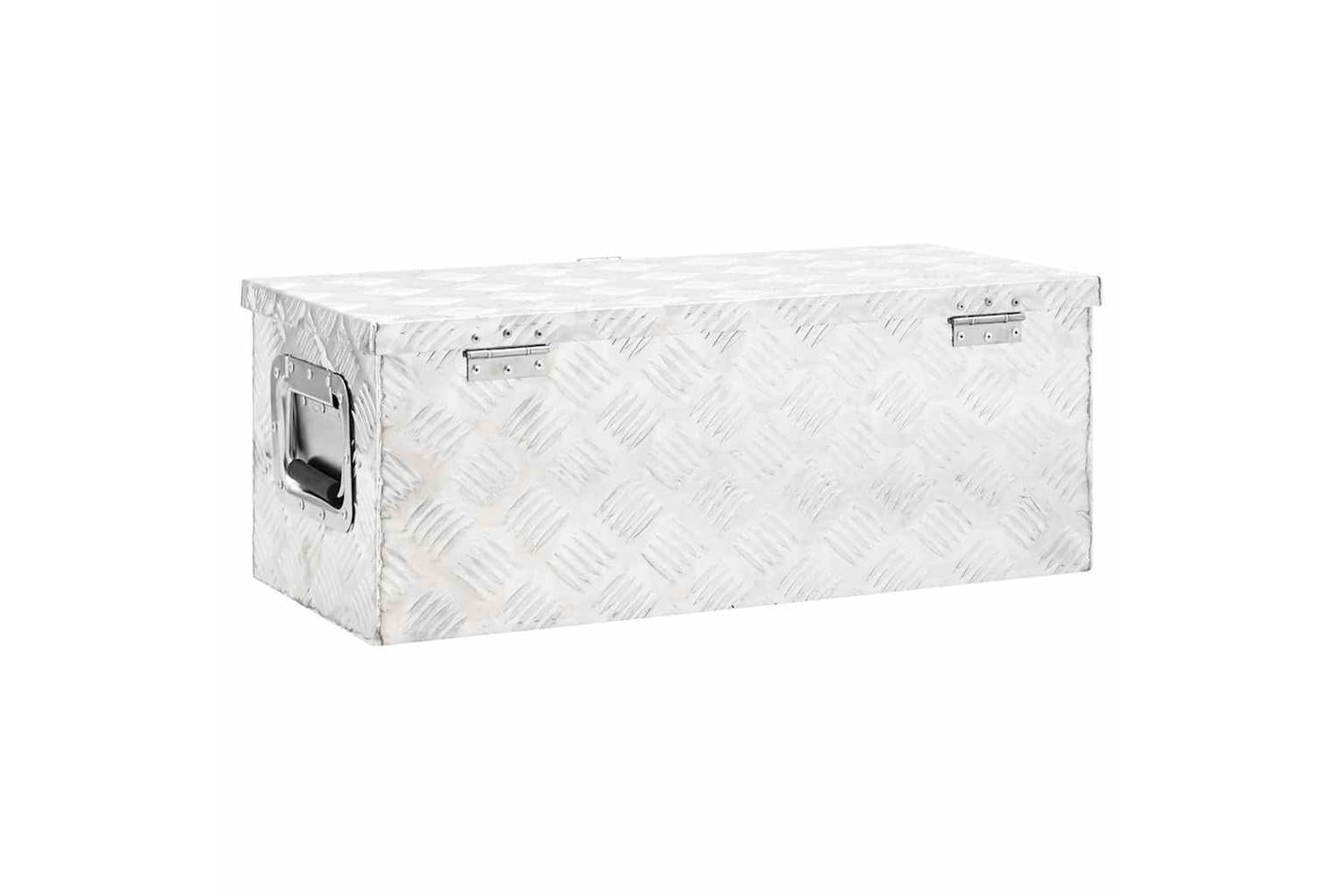 VidaXL 152250 Storage Box Silver 70x31x27cm Aluminium-5