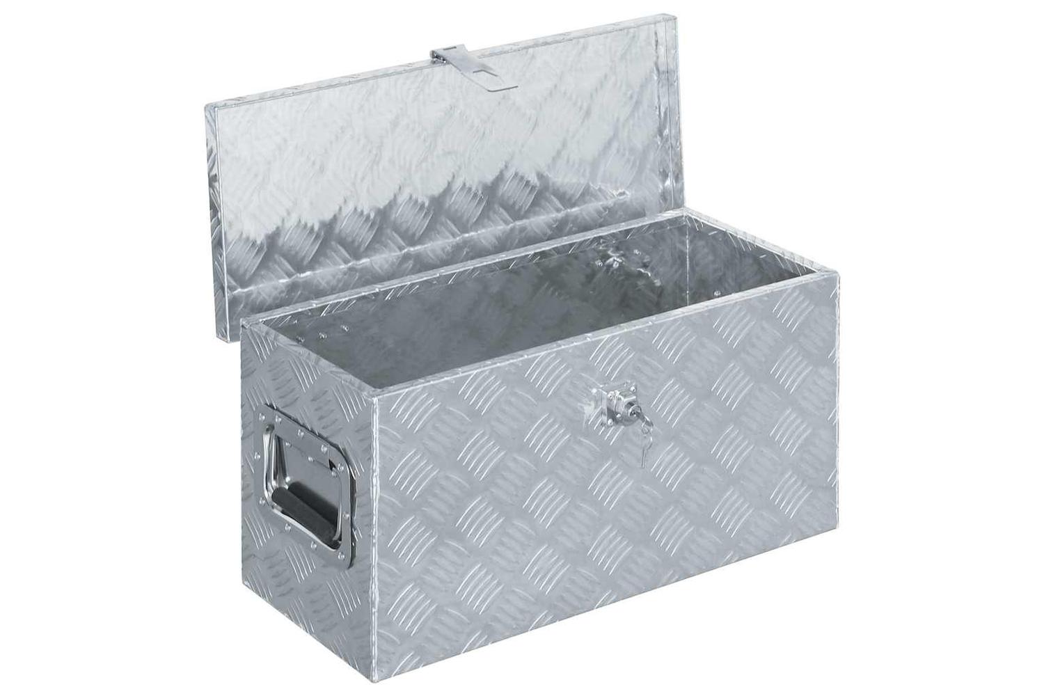 vidaXL 142936 Aluminium Box 61.5x26.5x30cm Silver-2