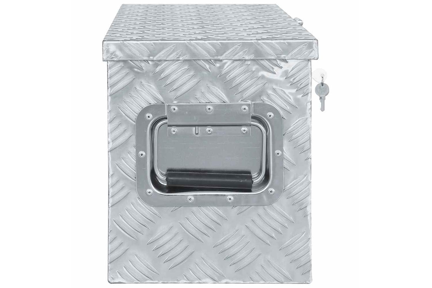 vidaXL 142936 Aluminium Box 61.5x26.5x30cm Silver-3