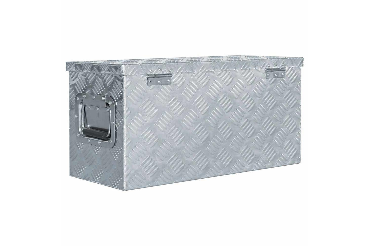 vidaXL 142936 Aluminium Box 61.5x26.5x30cm Silver-4