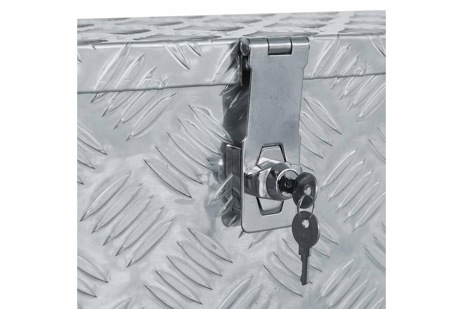 vidaXL 142936 Aluminium Box 61.5x26.5x30cm Silver-6