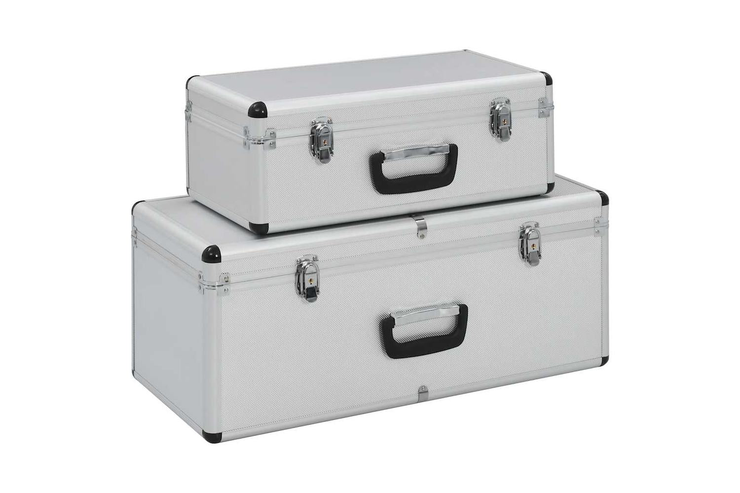 Vidaxl 91850 Storage Cases 2 Pcs Silver Aluminium