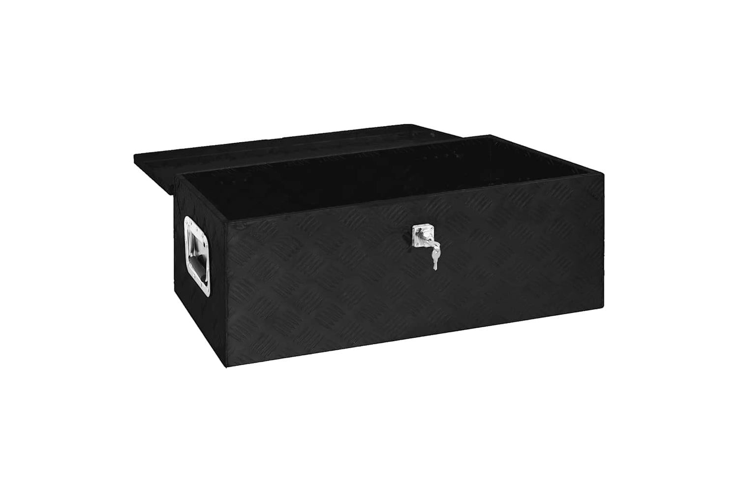 vidaXL 152255 Storage Box Black 90x47x33.5cm Aluminium-2