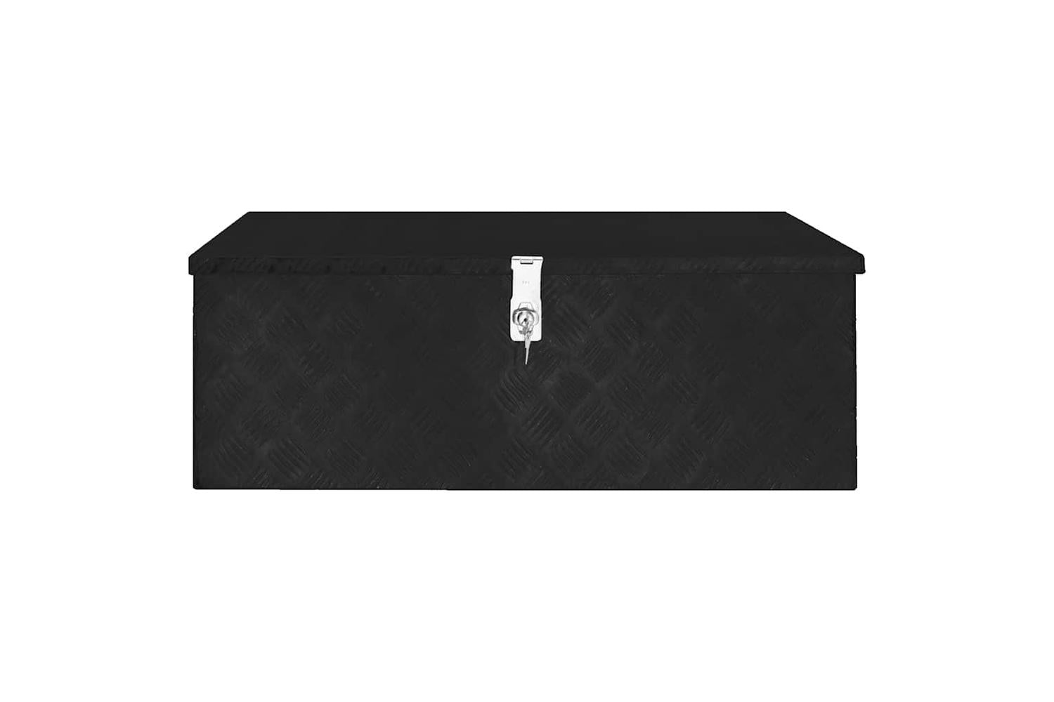 vidaXL 152255 Storage Box Black 90x47x33.5cm Aluminium-3