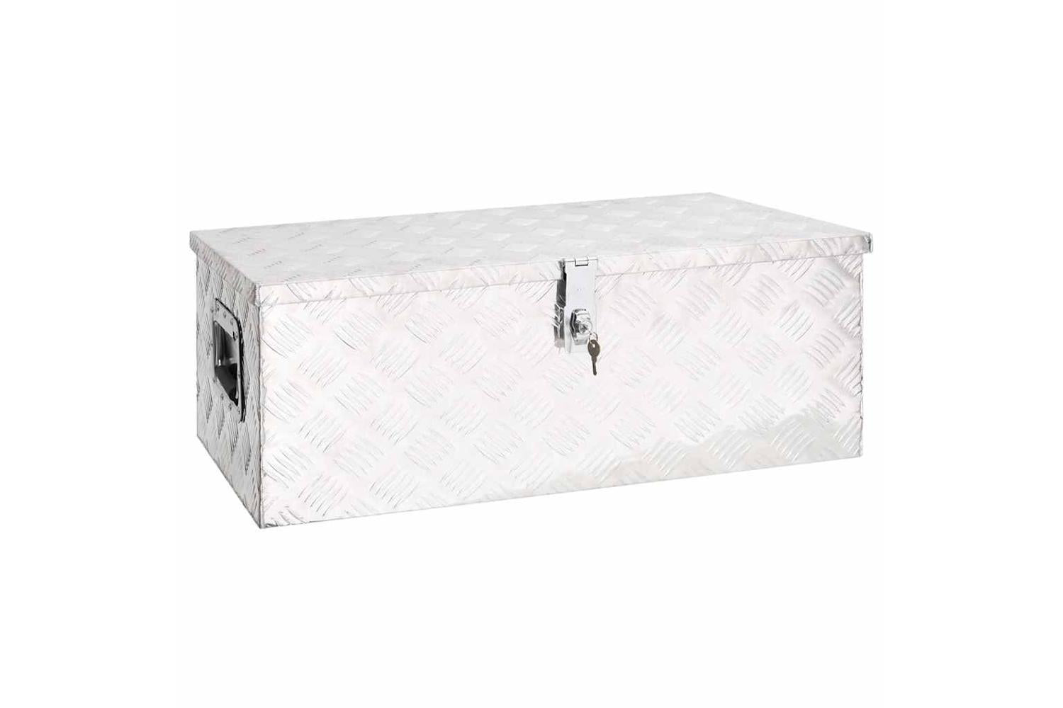 vidaXL 152252 Storage Box Silver 80x39x30cm Aluminium