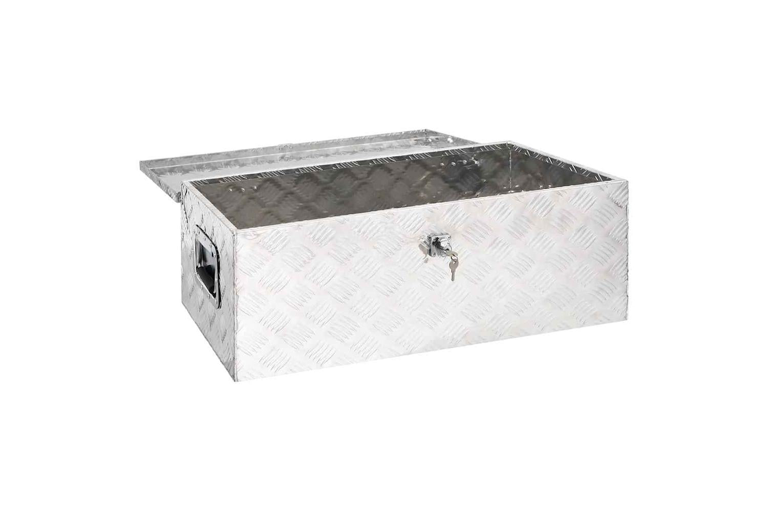 vidaXL 152252 Storage Box Silver 80x39x30cm Aluminium-2