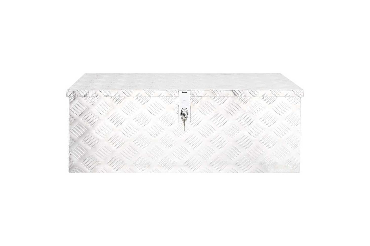 vidaXL 152252 Storage Box Silver 80x39x30cm Aluminium-3