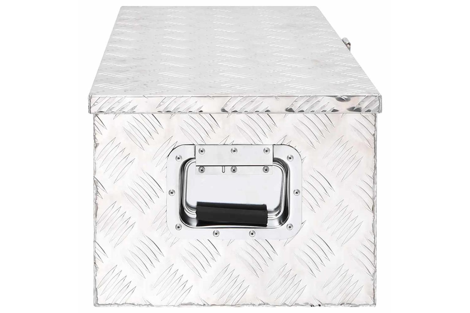 vidaXL 152252 Storage Box Silver 80x39x30cm Aluminium-4