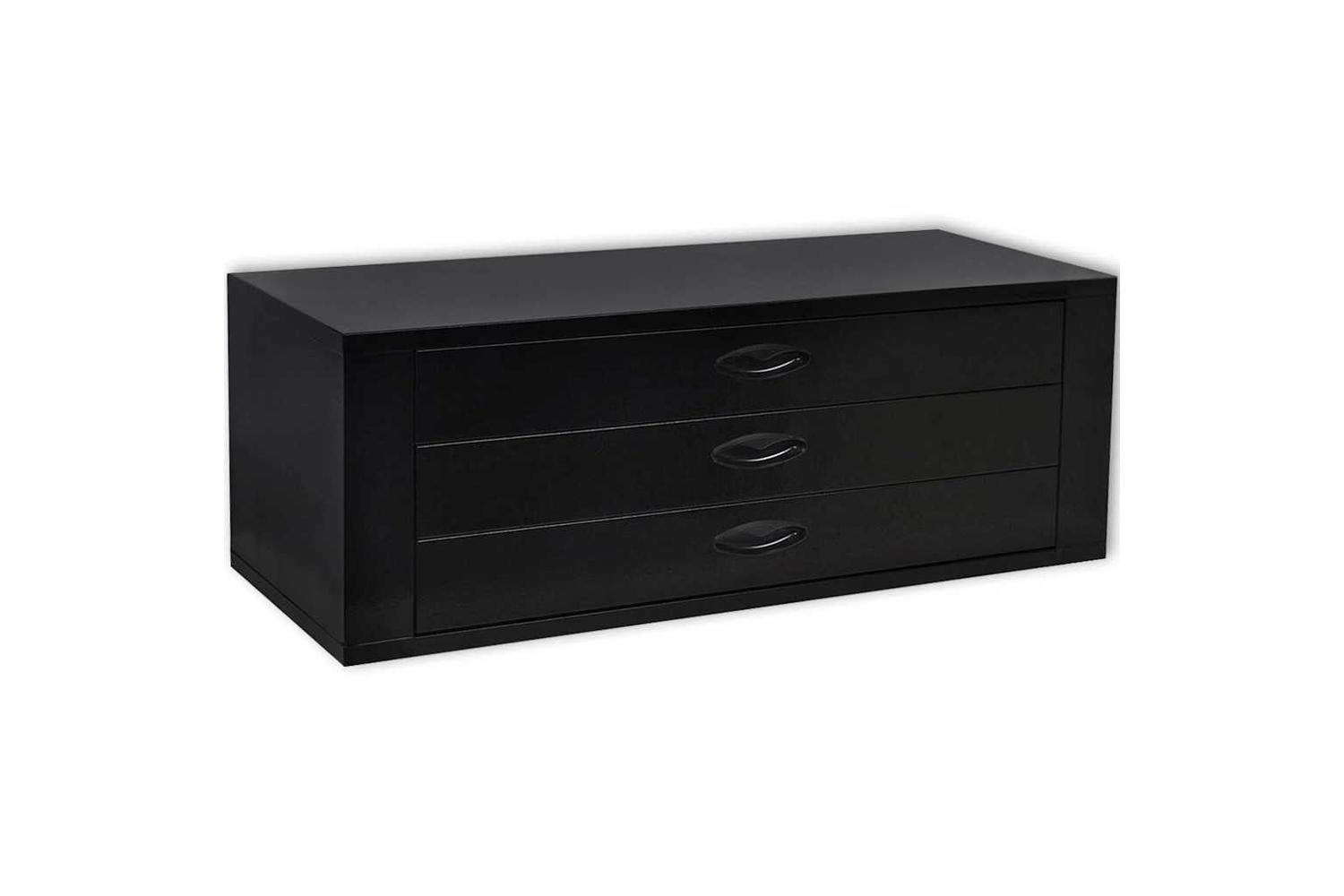 Vidaxl 20121 Metal Tool Chest 3 Drawers Black