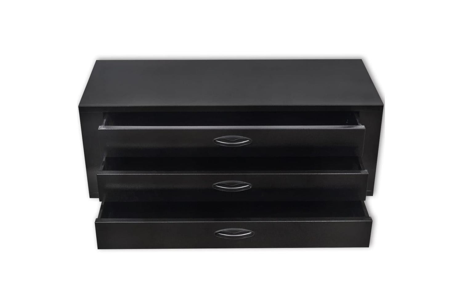 Vidaxl 20121 Metal Tool Chest 3 Drawers Black-2