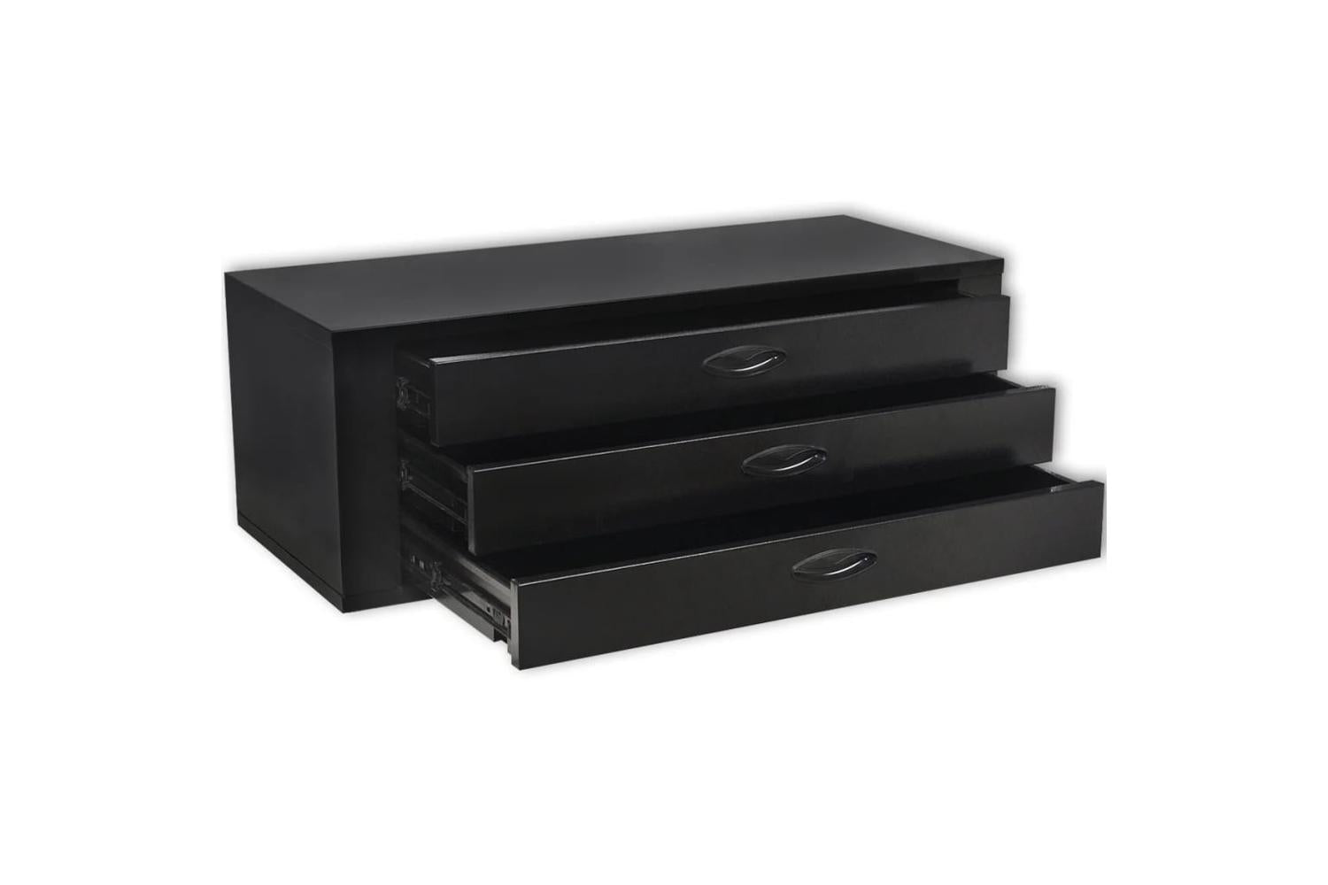 Vidaxl 20121 Metal Tool Chest 3 Drawers Black-3