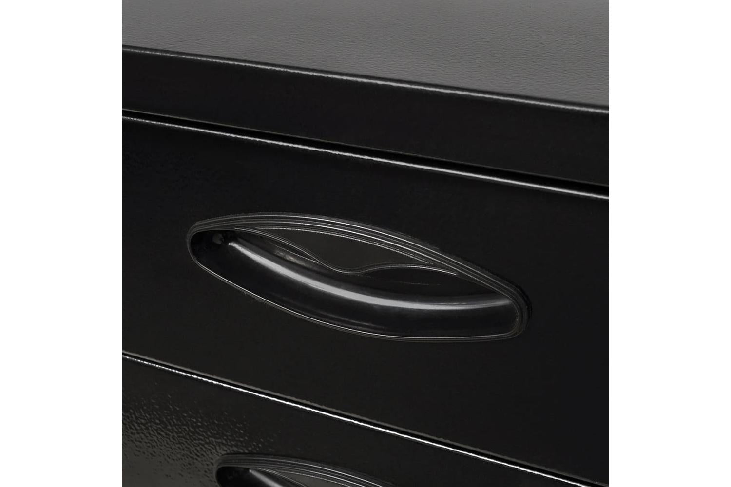 Vidaxl 20121 Metal Tool Chest 3 Drawers Black-4