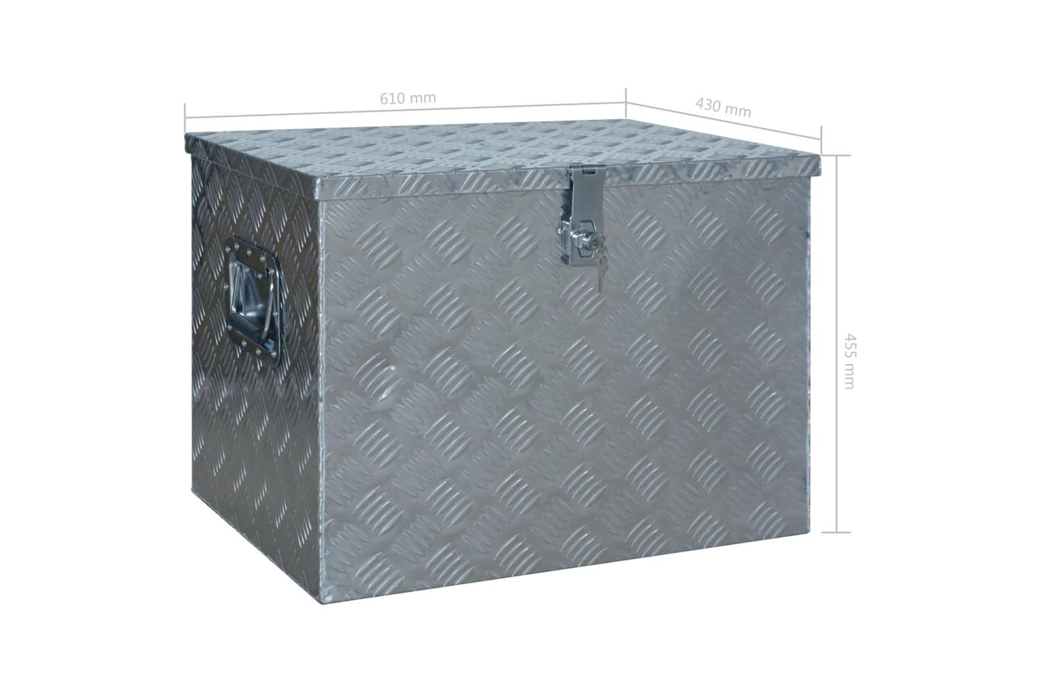 vidaXL 144847 Aluminium Box 610x430x455mm Silver-8