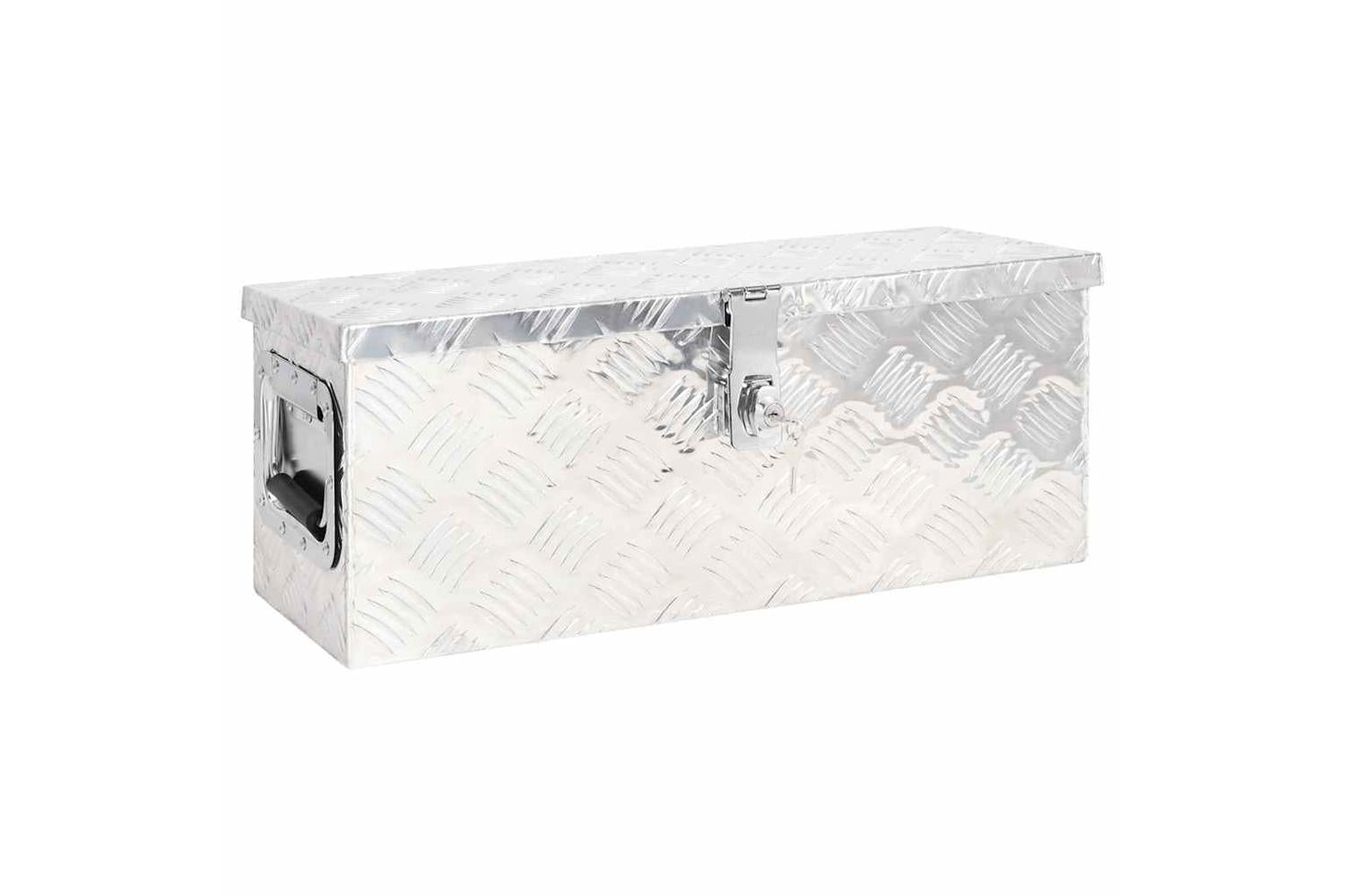 vidaXL 152248 Storage Box Silver 60x23.5x23cm Aluminium