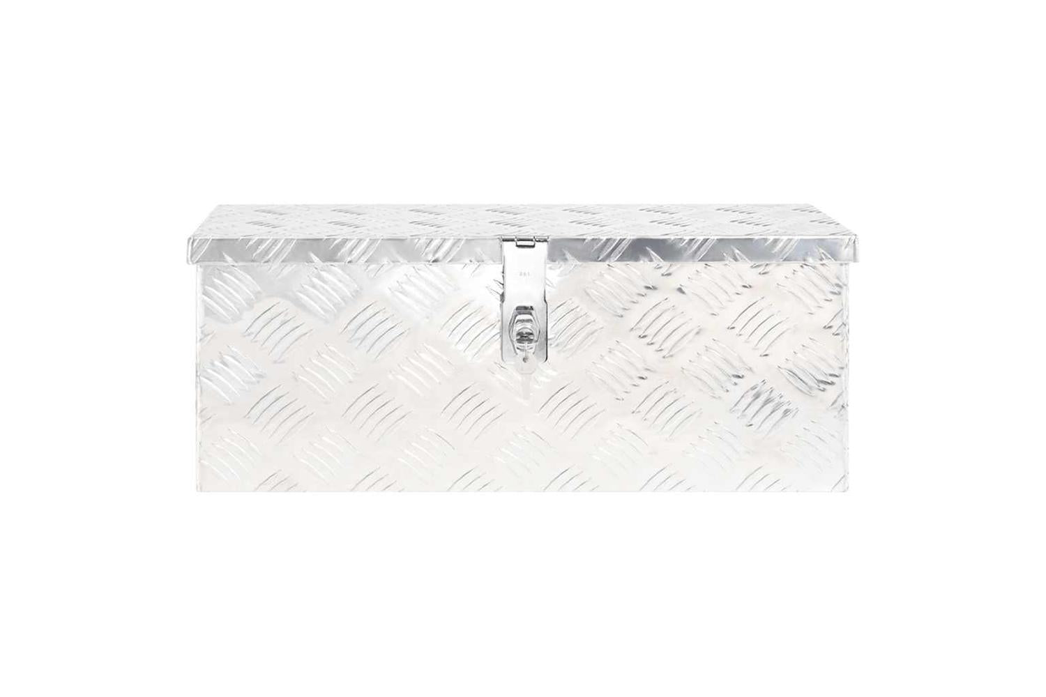 vidaXL 152248 Storage Box Silver 60x23.5x23cm Aluminium-3