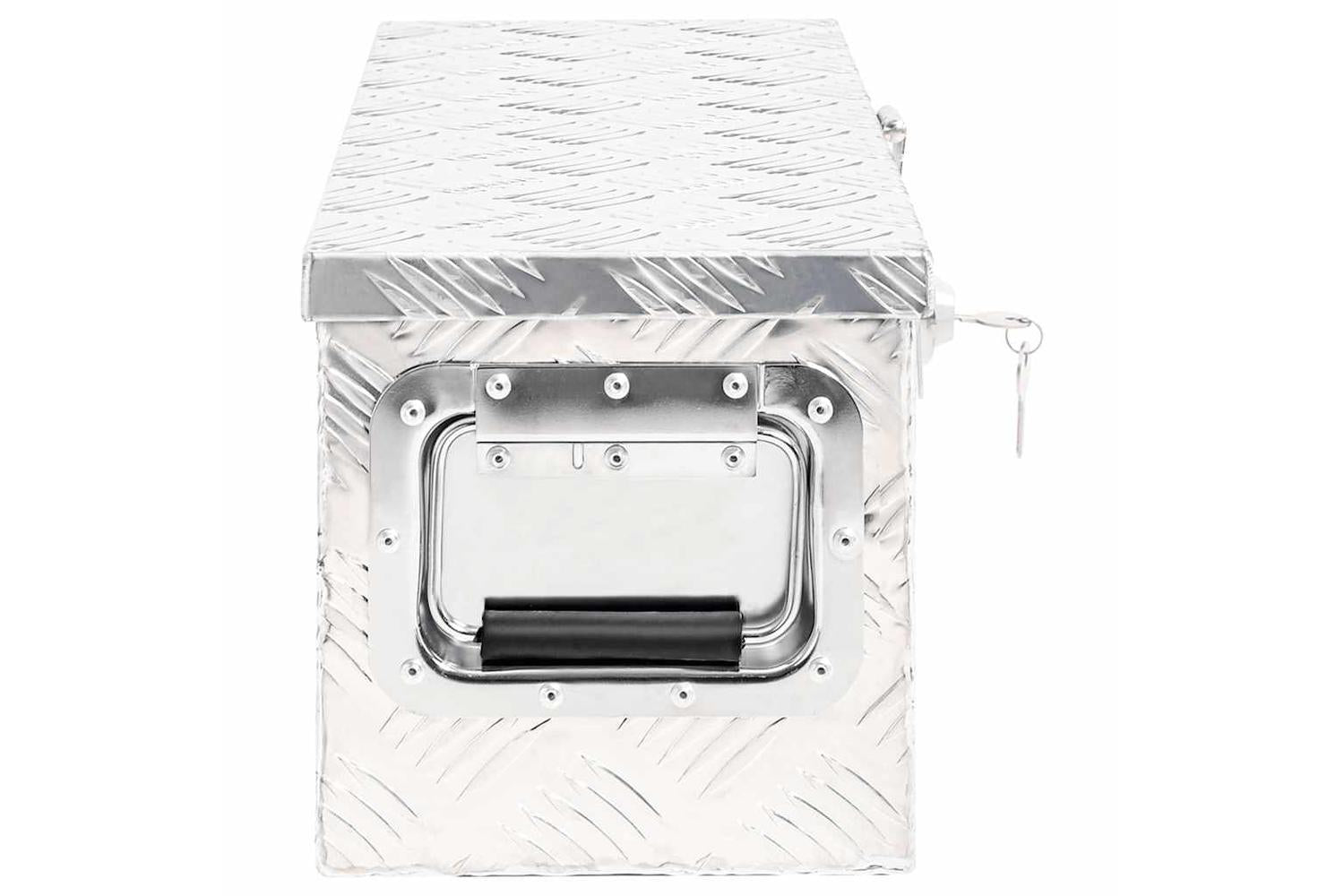 vidaXL 152248 Storage Box Silver 60x23.5x23cm Aluminium-4