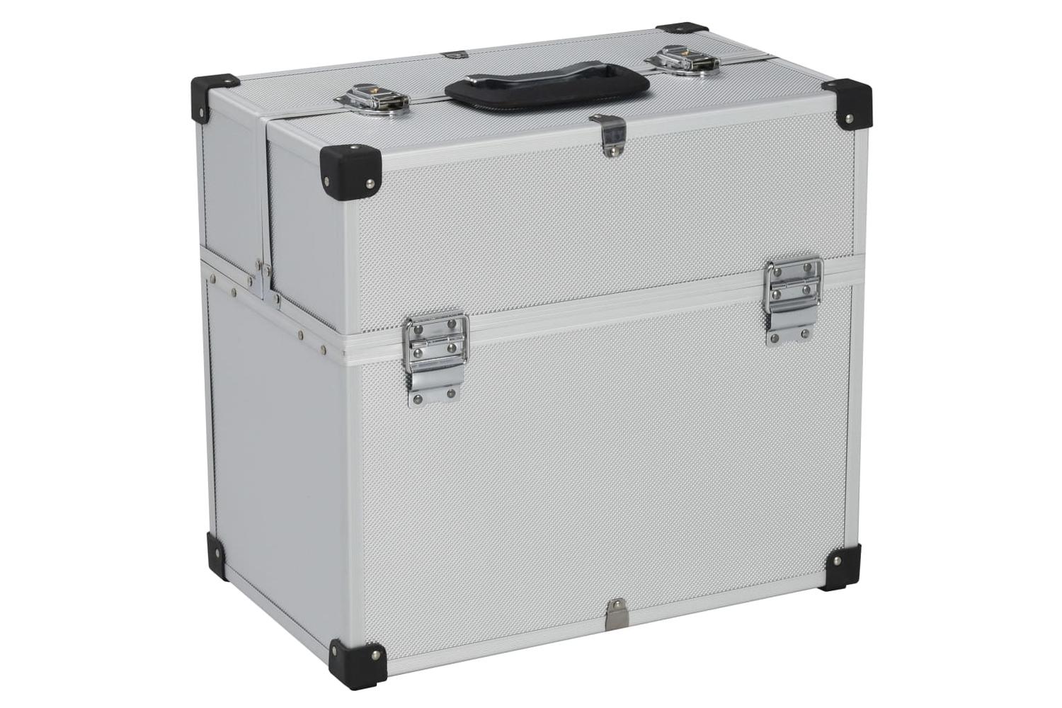 vidaXL 91848 Tool Case 38x22.5x34cm Silver Aluminum
