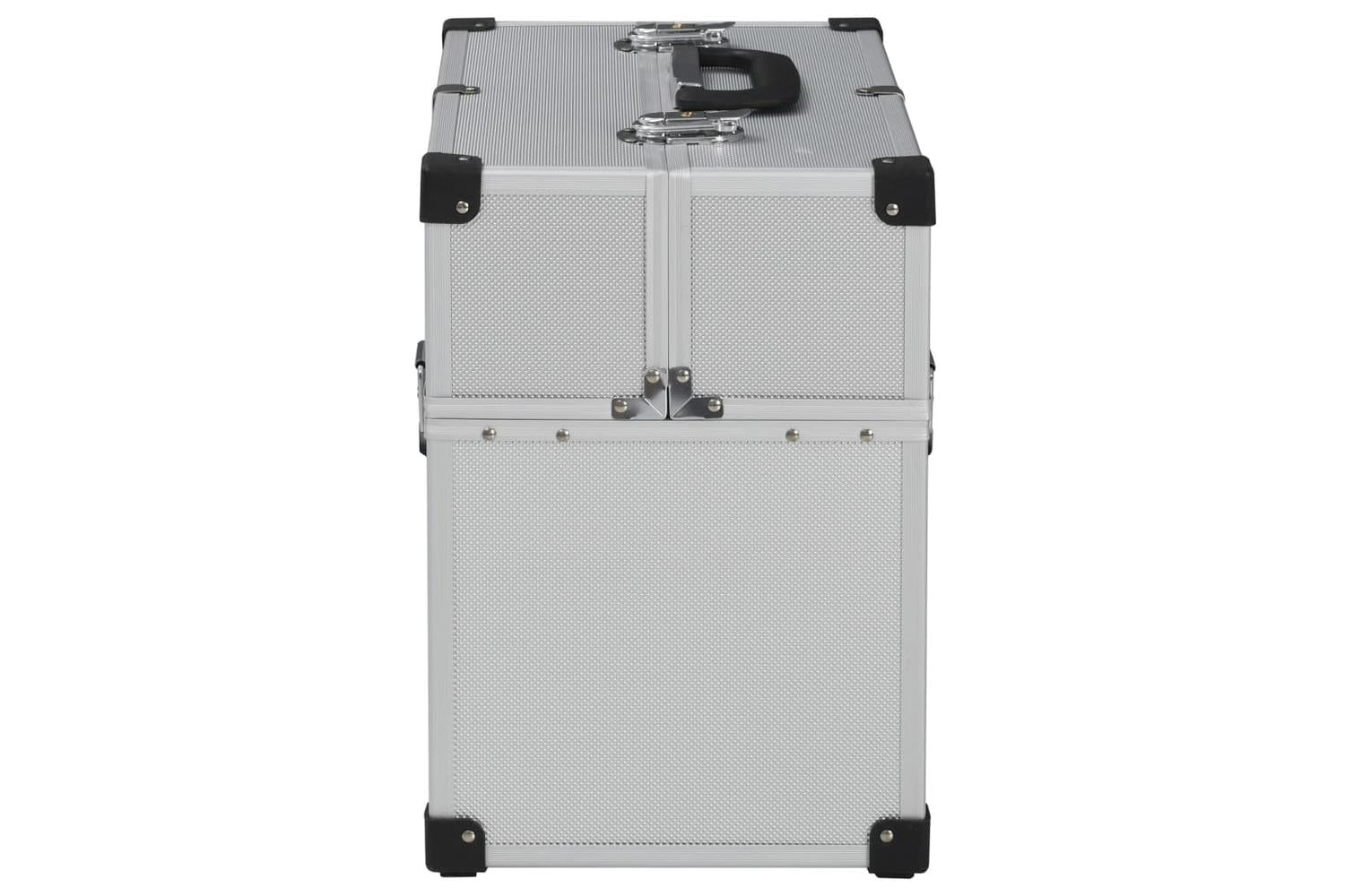 vidaXL 91848 Tool Case 38x22.5x34cm Silver Aluminum-5