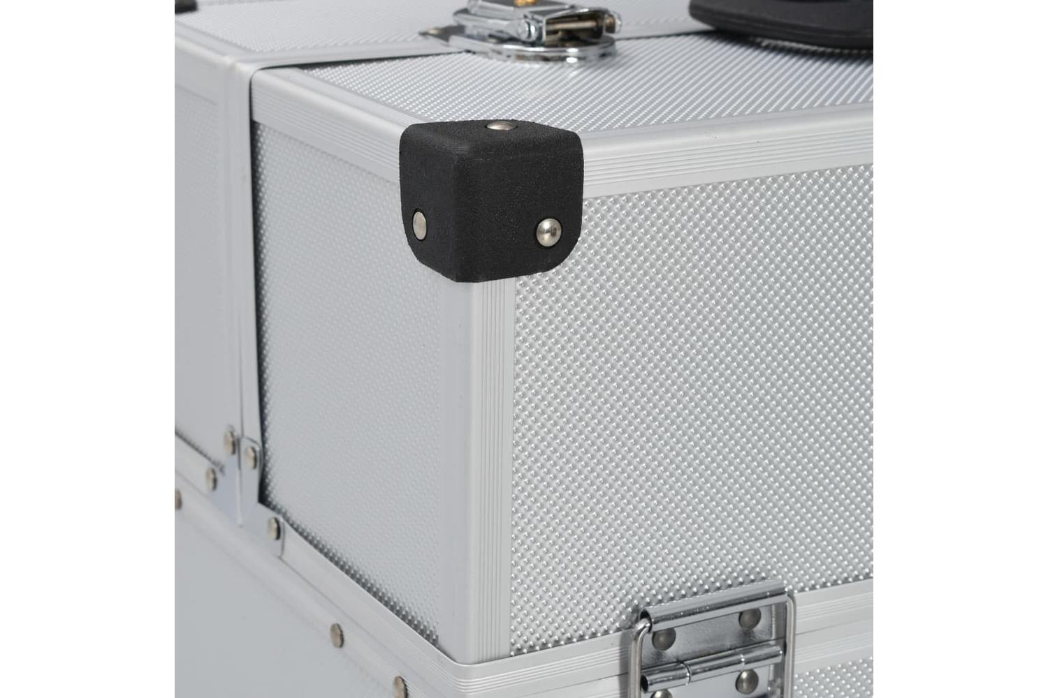 vidaXL 91848 Tool Case 38x22.5x34cm Silver Aluminum-6