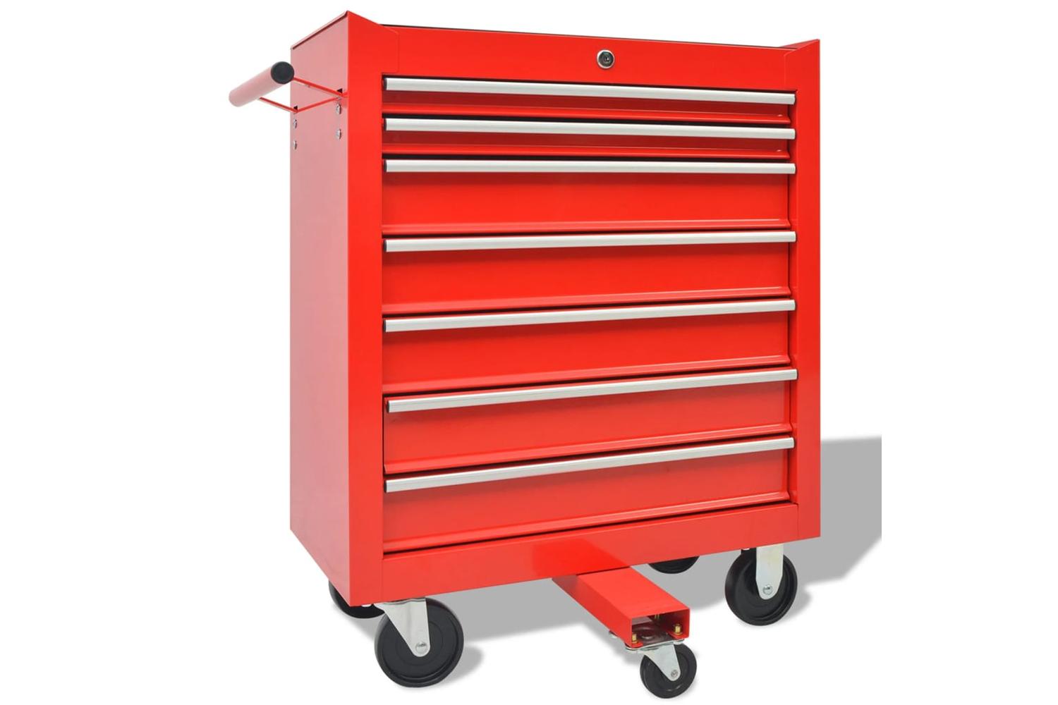 vidaXL 142248 Workshop Tool Trolley with 1125 Tools | Red-2