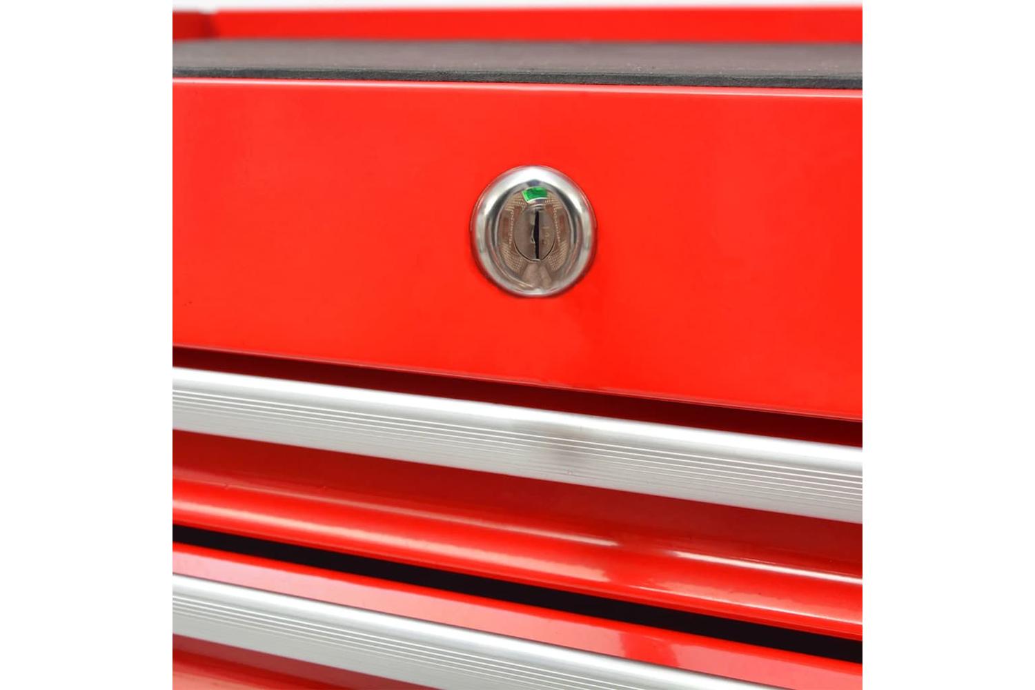 vidaXL 142248 Workshop Tool Trolley with 1125 Tools | Red-10