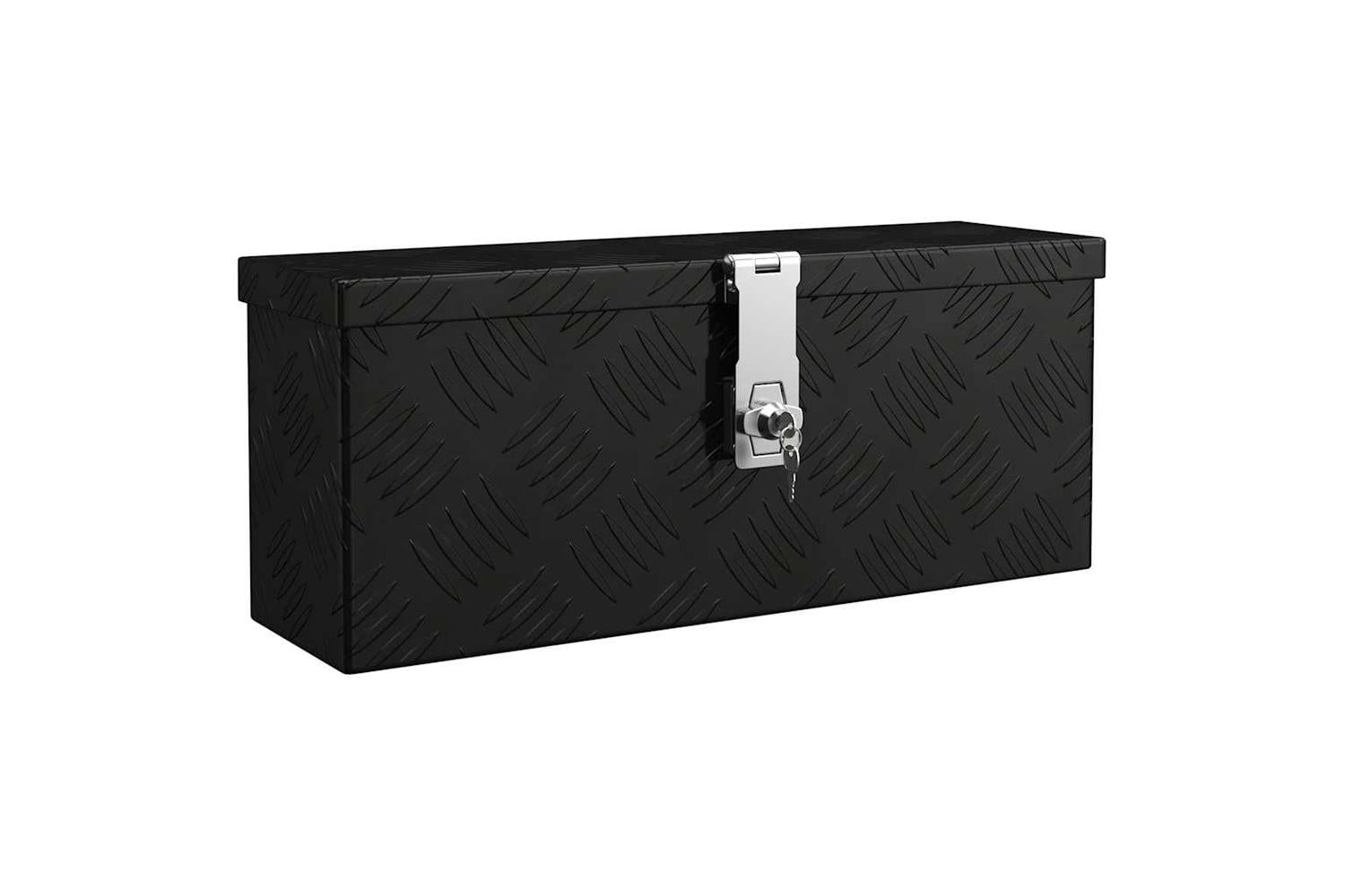 vidaXL 152247 Storage Box Black 50x20.5x15cm Aluminium